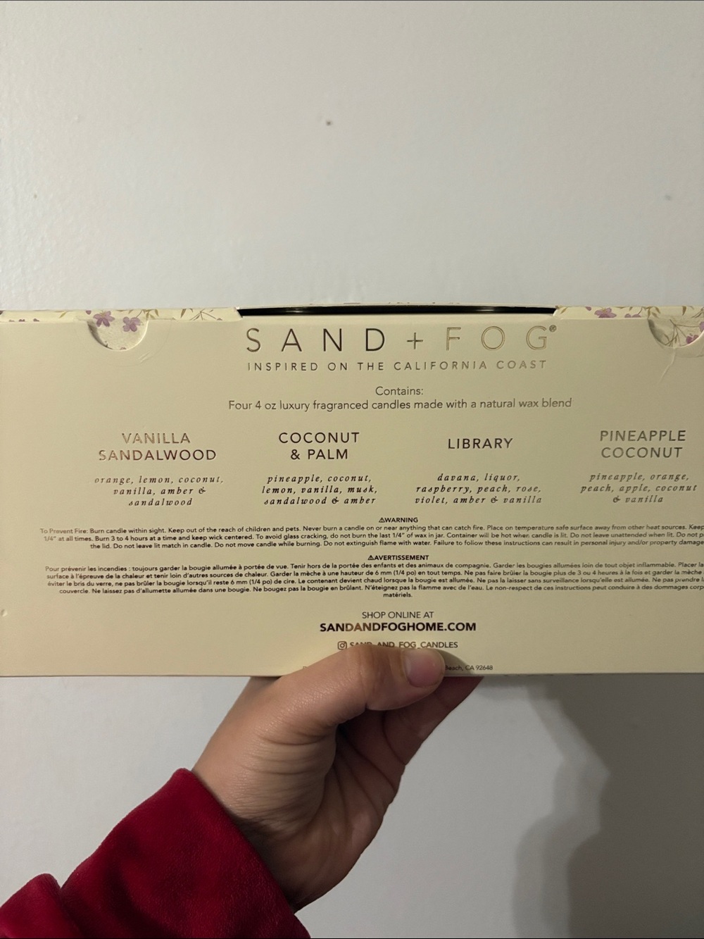 SAND + FOG Four 4 oz Candle Discovery Set - Floral Box - Picture 2 of 2